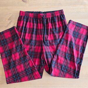 Nautica Super Soft Thin Flannel Lounge Wear Pajama Pants Red Black Medium